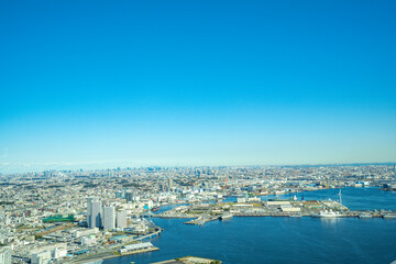  【横浜ランドマークタワーより】横浜市、都市景観・眺望