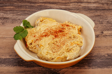 Vegan dietary cusine - humus snack