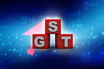 3d rendering GST in cube
