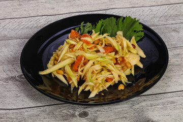 Green mango salad with seafood