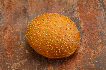 Burger bun with sesame seeds