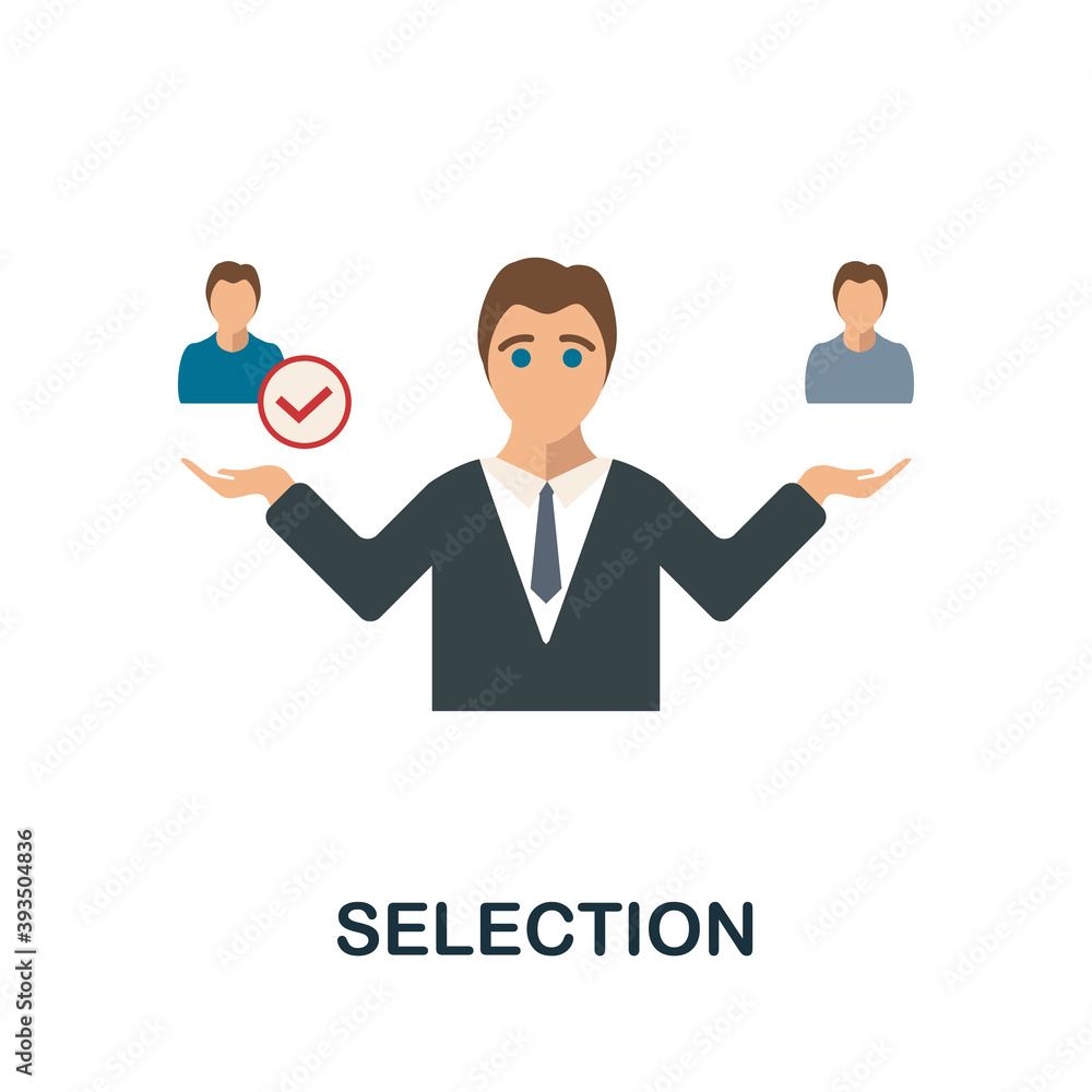Poster selection icon. simple element from human resources collection. creative selection icon for web desi