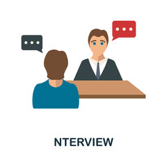 Interview icon. Simple element from human resources collection. Creative Interview icon for web design, templates, infographics and more