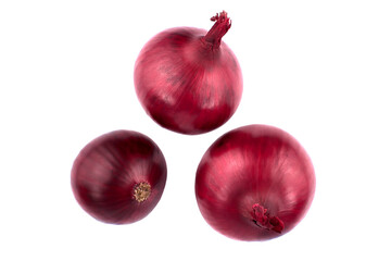 Red onion isolated on white background