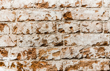 cypress wall texture pattern red cypress blocks, close-up, old dilapidated wall.