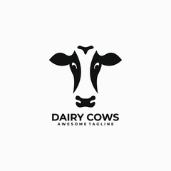 Dairy cow logo design 