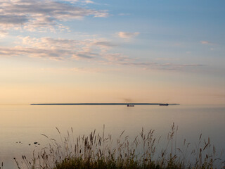 beautiful sunset on the baltic sea