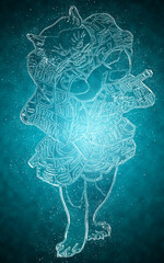 浮世絵　猫の擬人化　その1　クリスタルバージョン