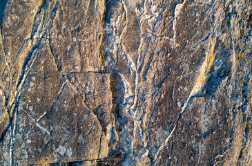 Striated rock detail on Iceberg Point, Lopez Island, Washington, USA