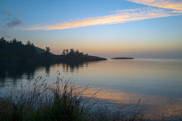 Fototapeta premium Sundown at Agate Beach, Lopez Island, Washington, USA