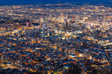日本新三大夜景　札幌　藻岩山から眺望