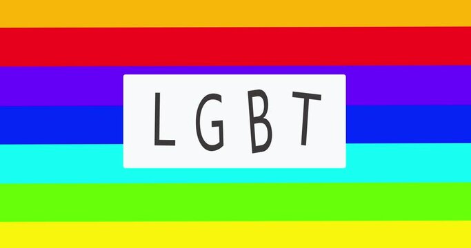 LGBTQ+, Rainbow background and text-LGBT Rainbow LGBT text.	