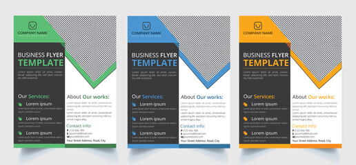 Creative And Modern Business Flyer Template Design.