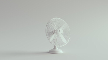 White Office Cooling Desk Fan 3d illustration