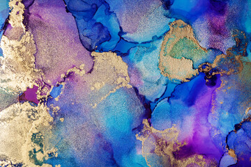 Alcohol ink modern abstract painting background, modern contemporary art. Highly-textured oil paint.