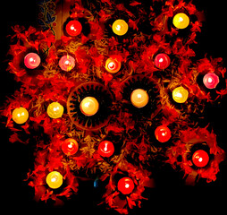 diwali night color lights