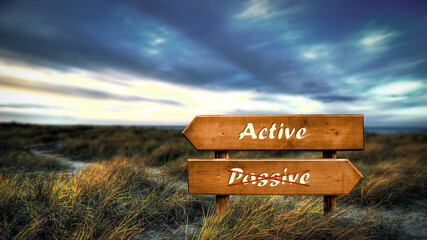Street Sign to Active versus Passive