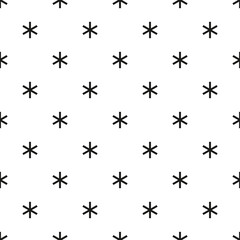 Seamless pattern of snowflakes on a white background