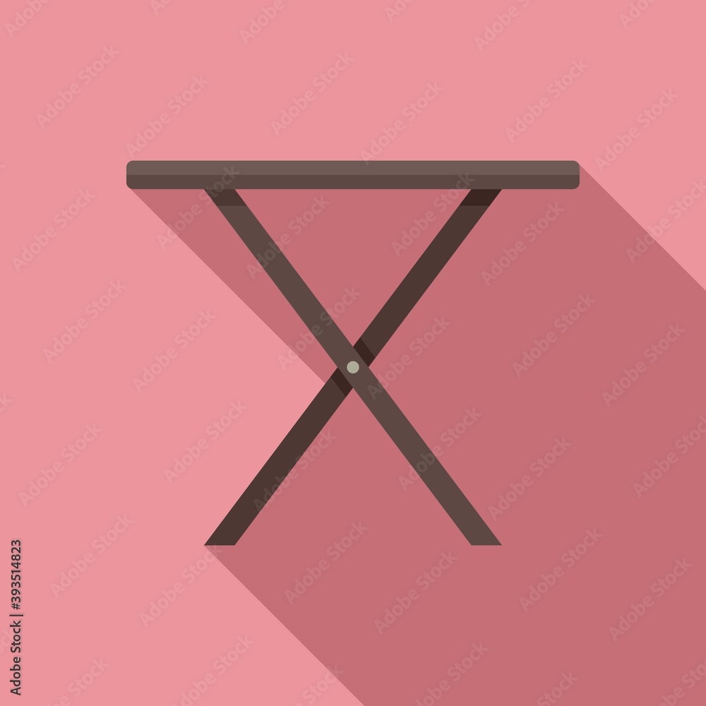 Aufkleber folding small table icon. flat illustration of folding small table vector icon for web design