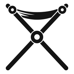 Folding textile furniture icon. Simple illustration of folding textile furniture vector icon for web design isolated on white background