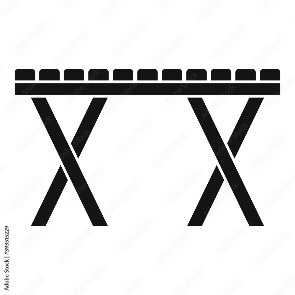 Aufkleber folding picnic table icon. simple illustration of folding picnic table vector icon for web design is