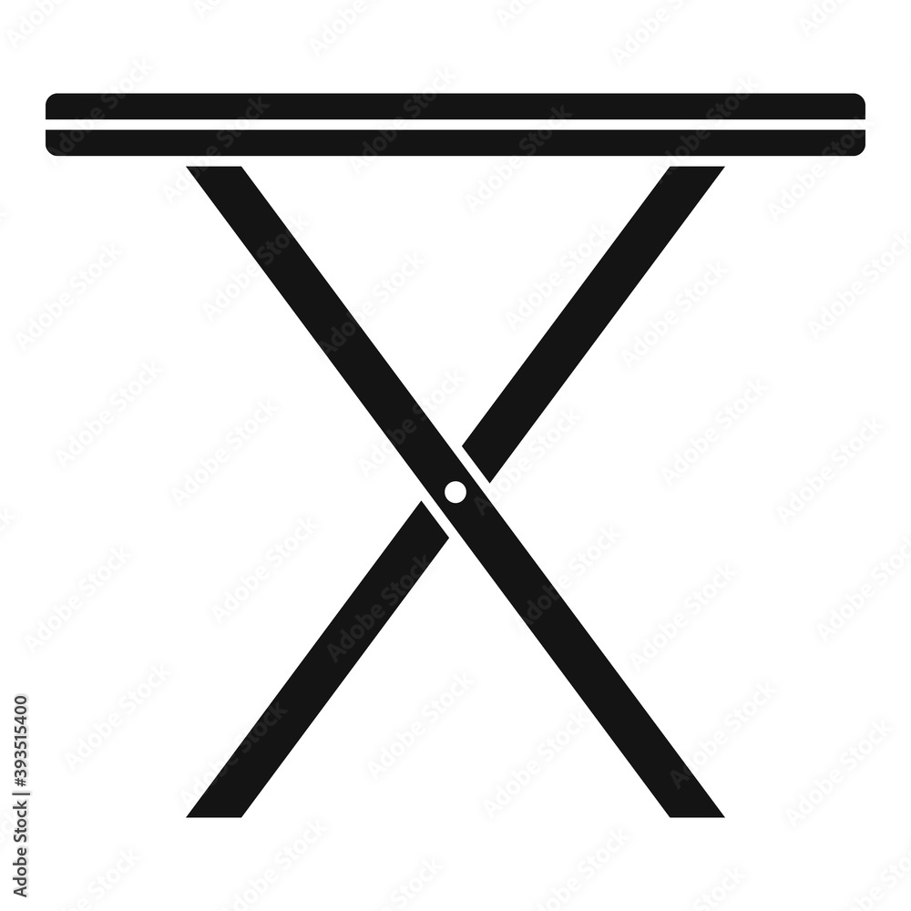 Poster folding small table icon. simple illustration of folding small table vector icon for web design isol
