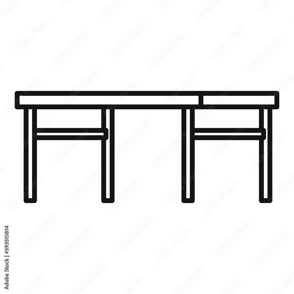 Aufkleber folding wood table icon. outline folding wood table vector icon for web design isolated on white bac