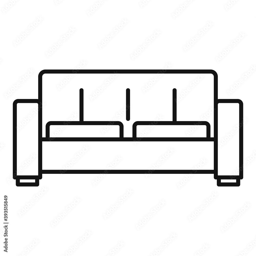 Poster folding sofa icon. outline folding sofa vector icon for web design isolated on white background