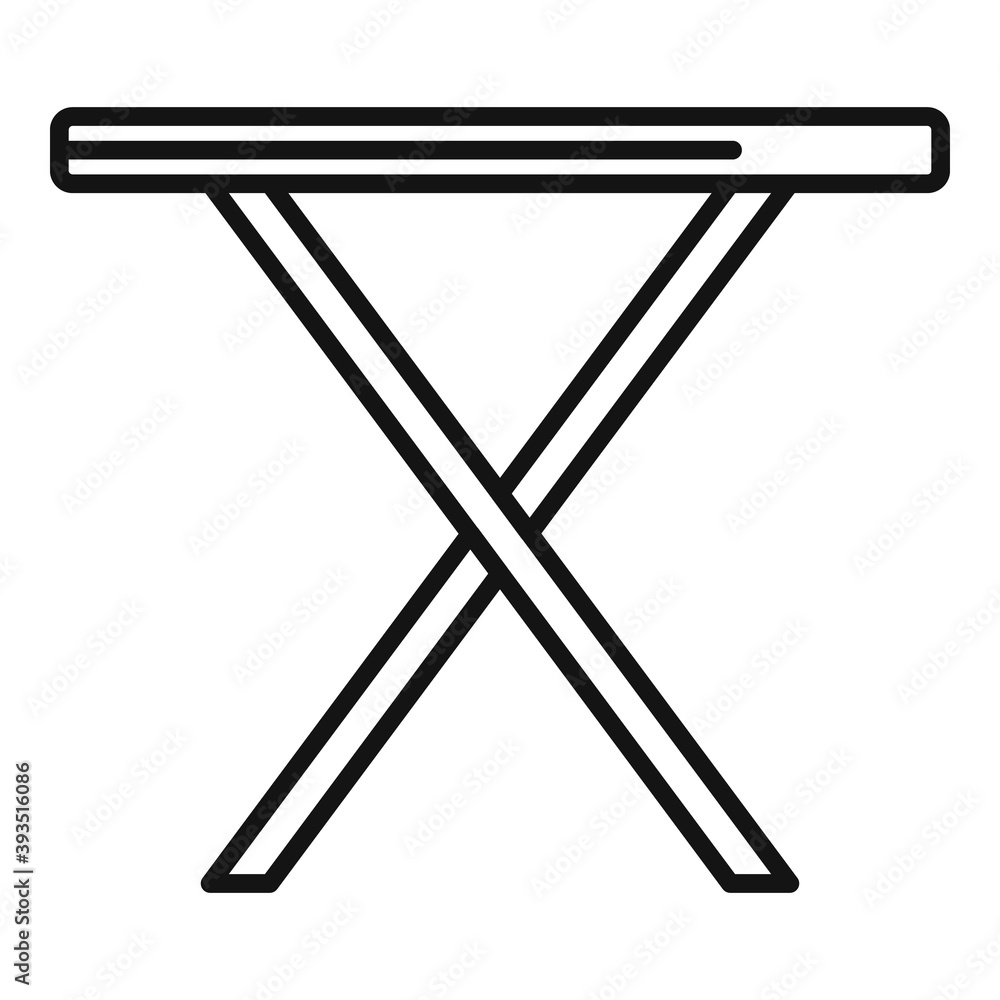 Poster folding small table icon. outline folding small table vector icon for web design isolated on white b