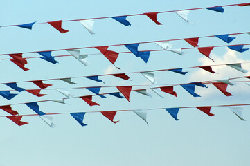 Many Small Banner Waving in Sky