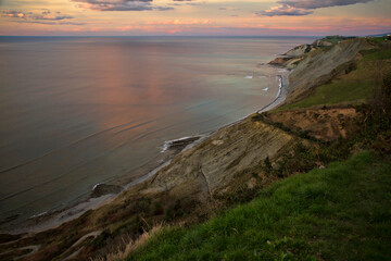 Flysch lookout near to Zumaia in Basque Country in Spain