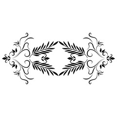 divider floral and leaves decoration vintage icon