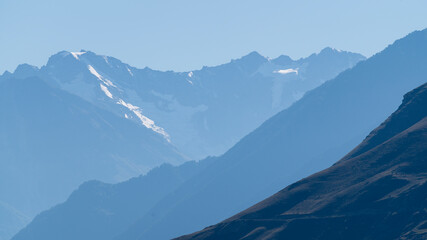 view of the mountains, mountain landscape close-up