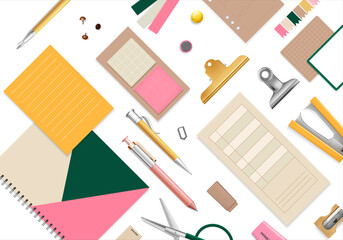 Office Items Seamless Pattern