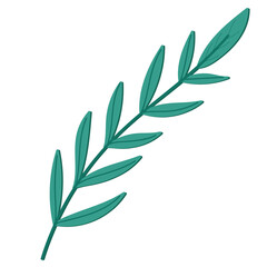 branch leaves foliage nature icon isolated