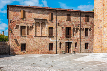 Fototapeta premium Ancient fortified village and abbey of Sesto al Reghena. Italy