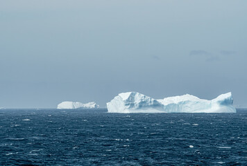 Icebergs in South Atlantic Ocean, Antarctica