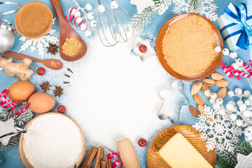 Christmas cookie cooking background