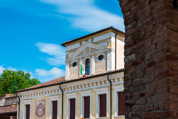 Ancient fortified village and abbey of Sesto al Reghena. Italy