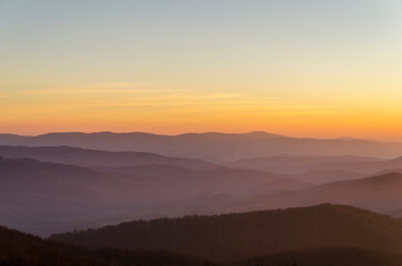 Bieszczady - zachód słońca 