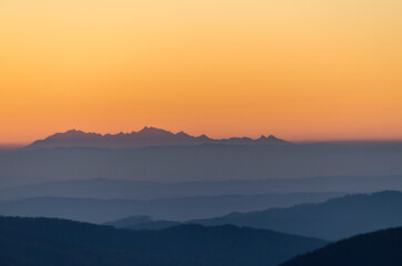 Bieszczady zachód słońca 