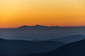 Zachód słońca - Bieszczady