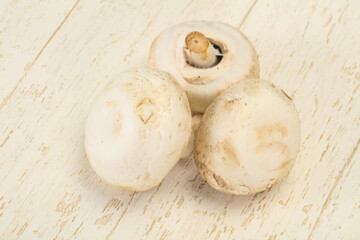 Raw Champignon heap for cooking