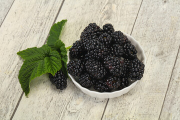 Sweet tasty ripe Blackberry heap