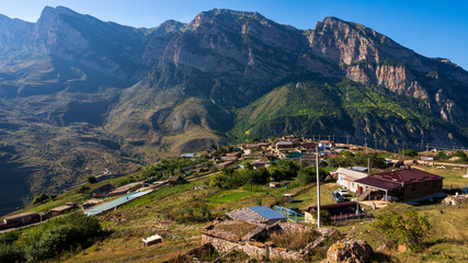 Fototapeta na wymiar landscape of a village in the mountains
