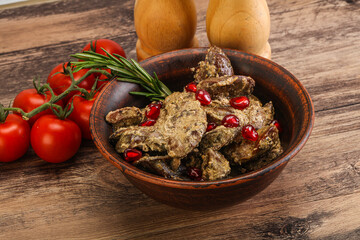 Chicken Liver with cream sauce