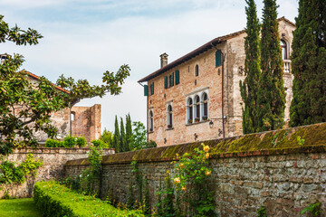 Ancient castle and historic village of Cordovado. Italy