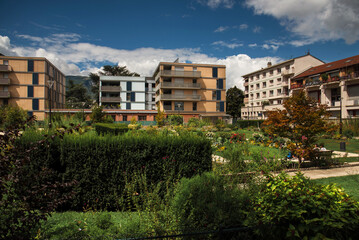 Fototapeta na wymiar Grenoble Modern Green Living Area