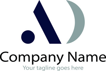 AD logo, AD letter