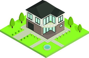 house with leaves and roof